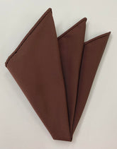 Chocolate Mogador Solid Pocket Square MGSOP-7